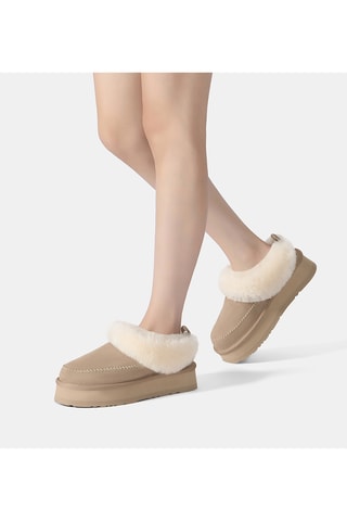 Gevoerde Suèdeleren Clogs Pulvara - Beige