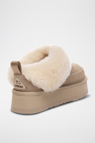 Gevoerde Suèdeleren Clogs Pulvara - Beige
