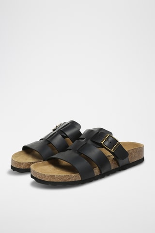 Mules en cuir Yates - Noir