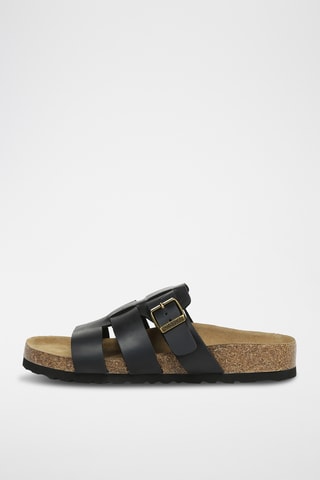 Mules en cuir Yates - Noir
