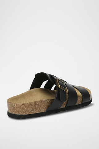 Mules en cuir Yates - Noir