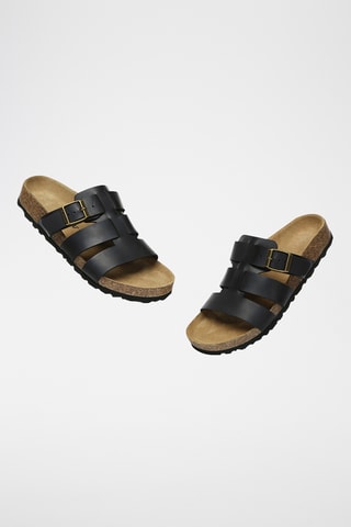 Mules en cuir Yates - Noir
