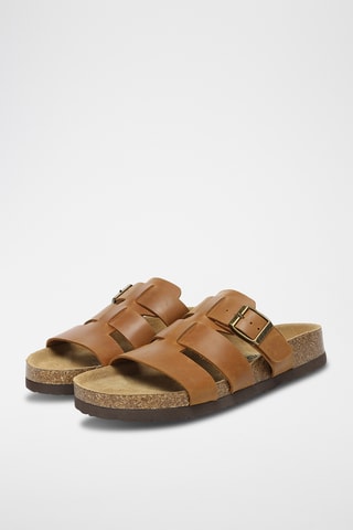 Mules en cuir Yates - Marron