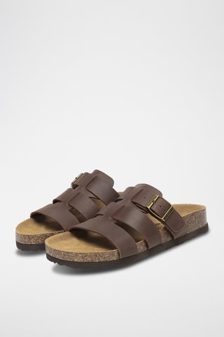 Mules en cuir Yates - Marron