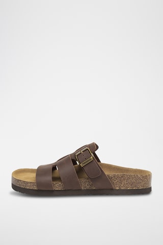 Mules en cuir Yates - Marron