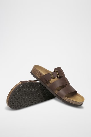 Mules en cuir Yates - Marron