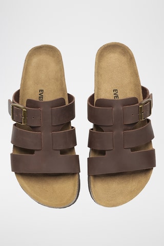 Mules en cuir Yates - Marron