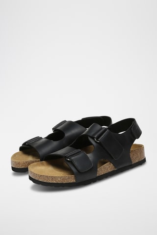 Sandales en cuir Yelena - Noir