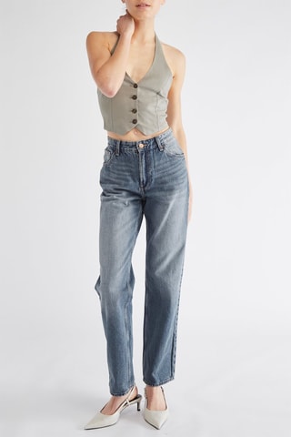 Gilet en lin sans manches - Kaki clair