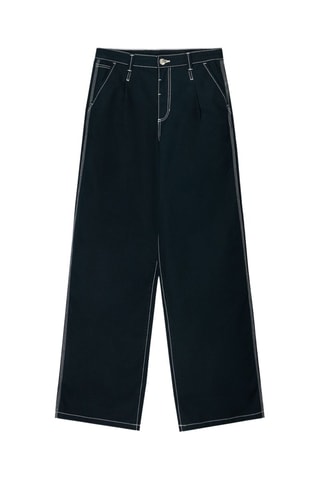 Pantalon wide legs - Bleu marine