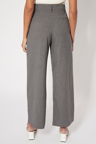 Pantalon wide legs taille haute Gris foncé chiné