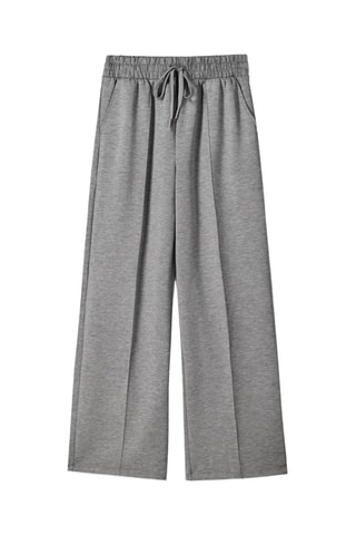 Pantalon wide legs - Gris foncé chiné