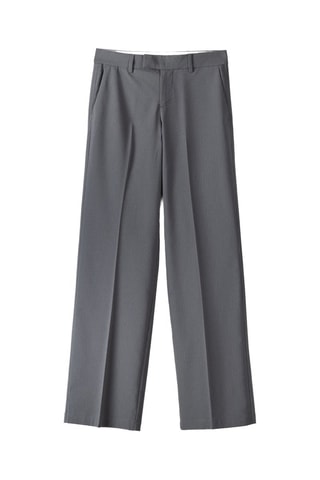 Pantalon droit taille basse - Gris