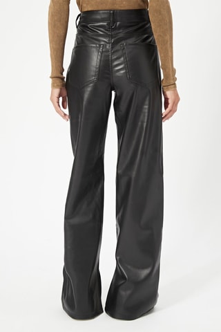 Pantalon wide legs taille haute Noir