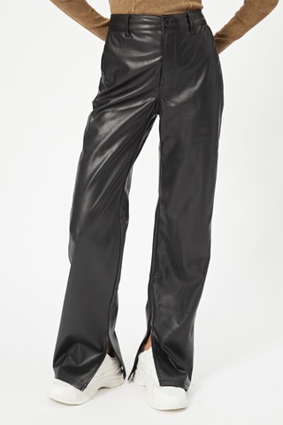 Pantalon wide legs taille haute Noir