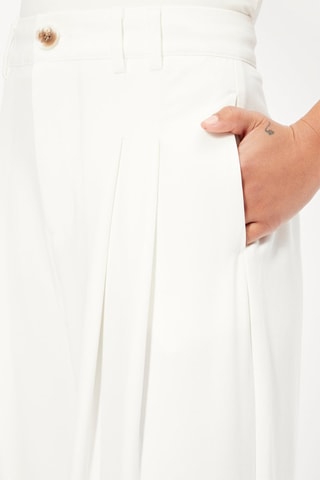 Pantalon wide legs taille haute Blanc