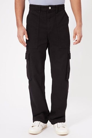 Pantalon cargo taille haute Noir