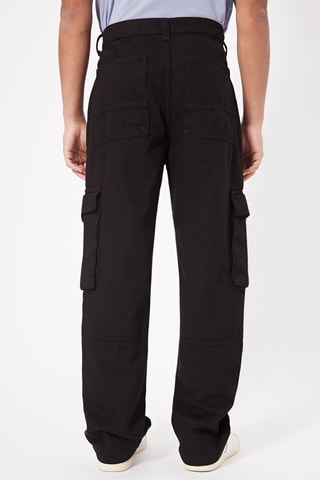 Pantalon cargo taille haute Noir
