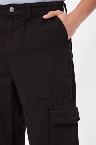 Pantalon cargo taille haute Noir