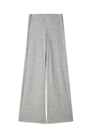 Pantalon wide legs - Gris clair chiné