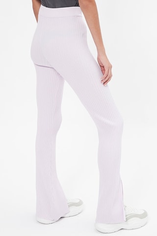 Pantalon flare taille haute Mauve