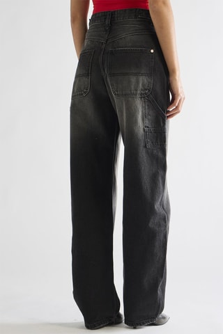 Jean wide legs taille haute - Noir