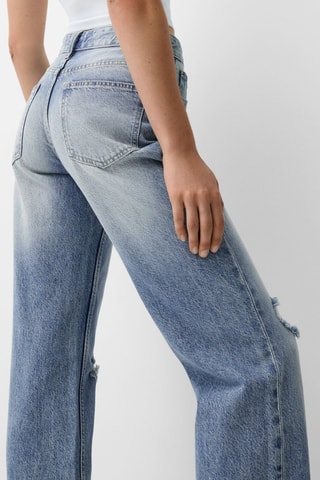 Jean wide legs - Bleu pétrole