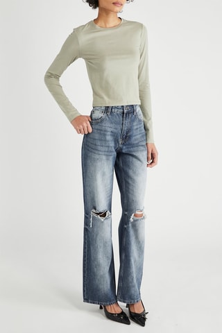 Jean taille haute - Bleu