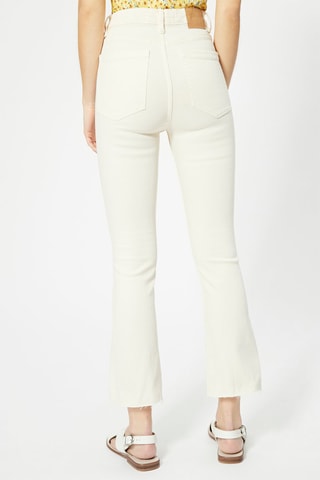 Jean flare 7/8 taille haute Blanc