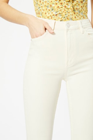 Jean flare 7/8 taille haute Blanc