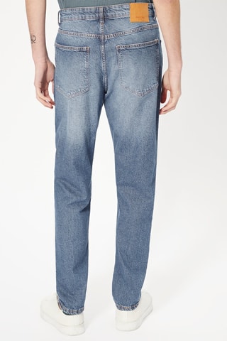 Jean slim taille haute Bleu