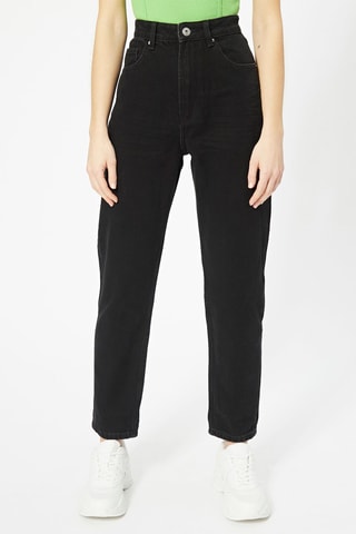 Jean mom taille haute Noir