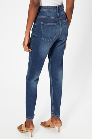 Jean skinny taille haute Bleu foncé