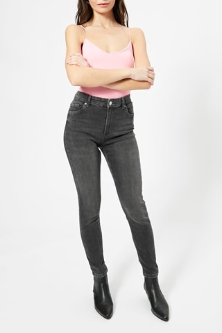 Jean skinny taille haute Noir