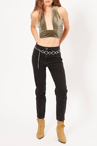 Jean mom slim - Noir