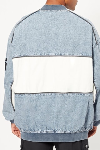Bomber en jean - Bleu