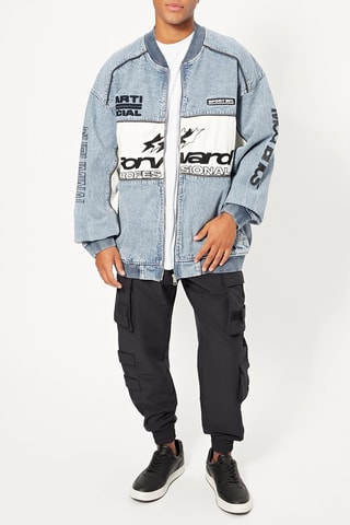 Bomber en jean - Bleu