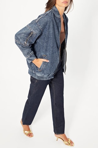 Bomber en jean - Bleu