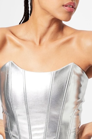 Crop top bustier - Argenté