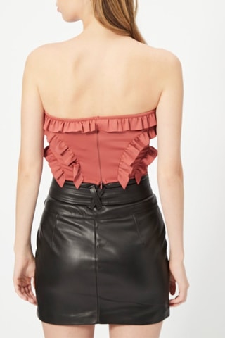 Crop top bustier - Rouge brique