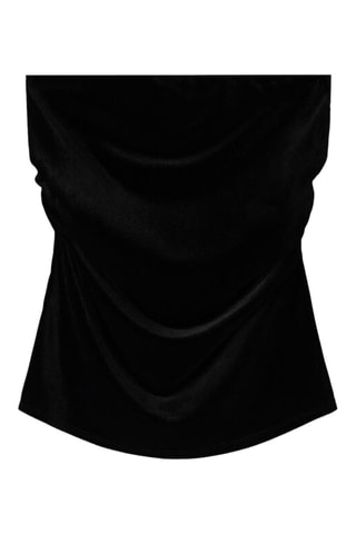 Top bustier en velours - Noir