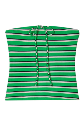 Top bustier - Vert foncé et bleu foncé