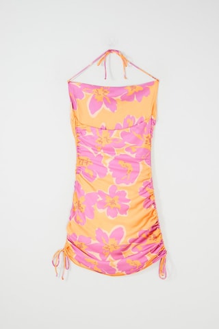 Robe fourreau Orange et fuchsia