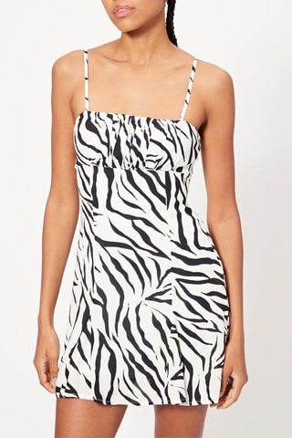 Robe courte - Blanc et noir
