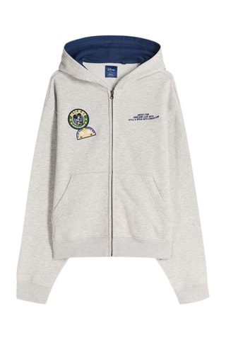 Sweat à capuche - Gris clair chiné