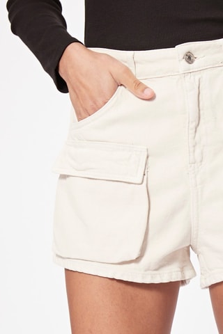 Short en jean Ecru