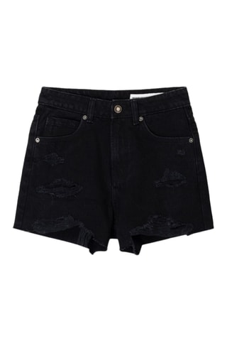 Short en jean - Noir