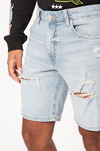 Bermuda skinny en jean - Ciel