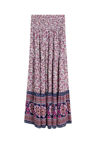Jupe longue - Blanc et rose
