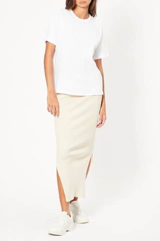 Jupe midi - Blanc
